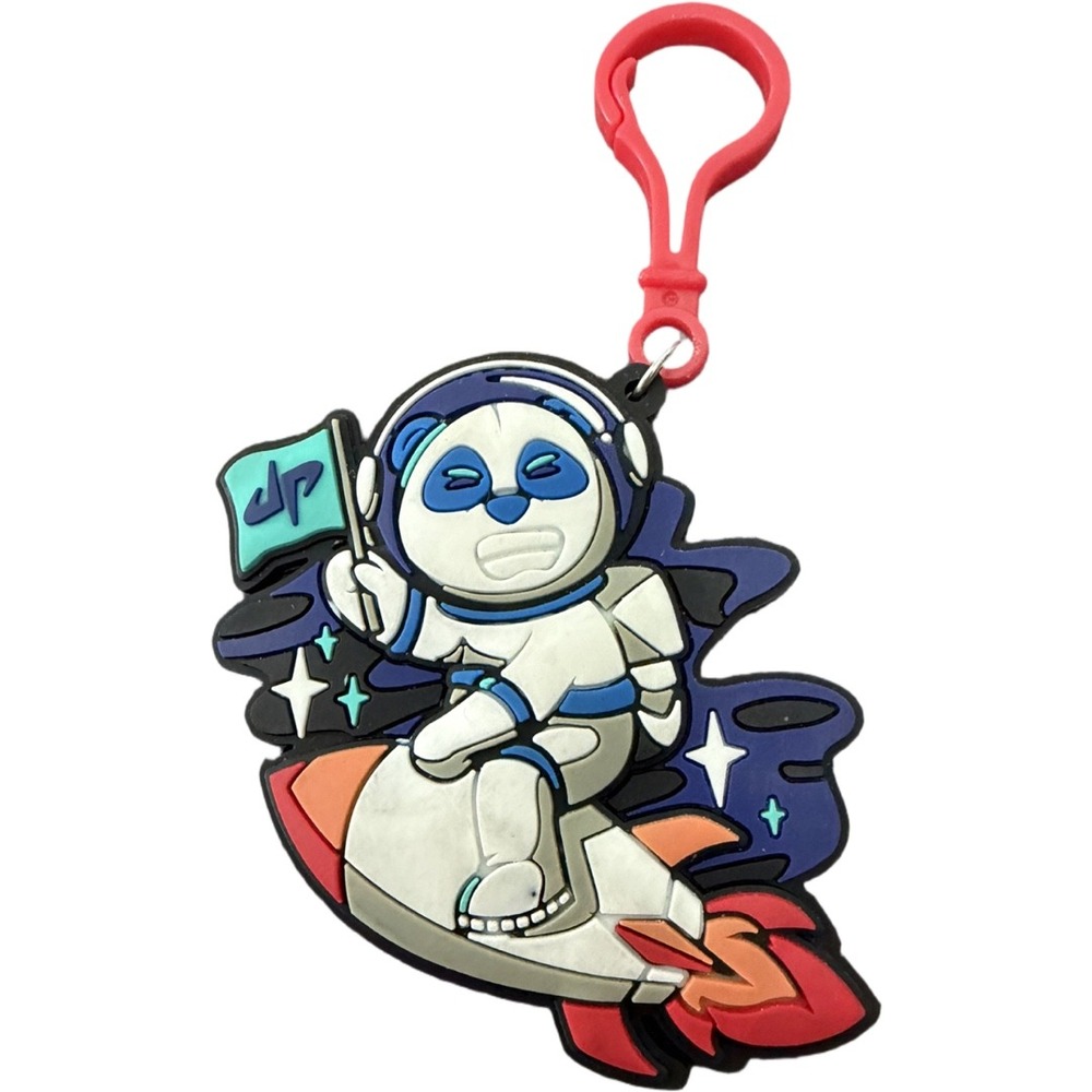 Dude Perfect Panda Astronaut Rocket Backpack Clip Keychain Bag Charm